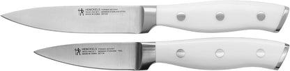 Forged Accent Razor-Sharp 2-pc Paring Knife Set, White Handle, German Engineered Informed by 100+ Years of Mastery