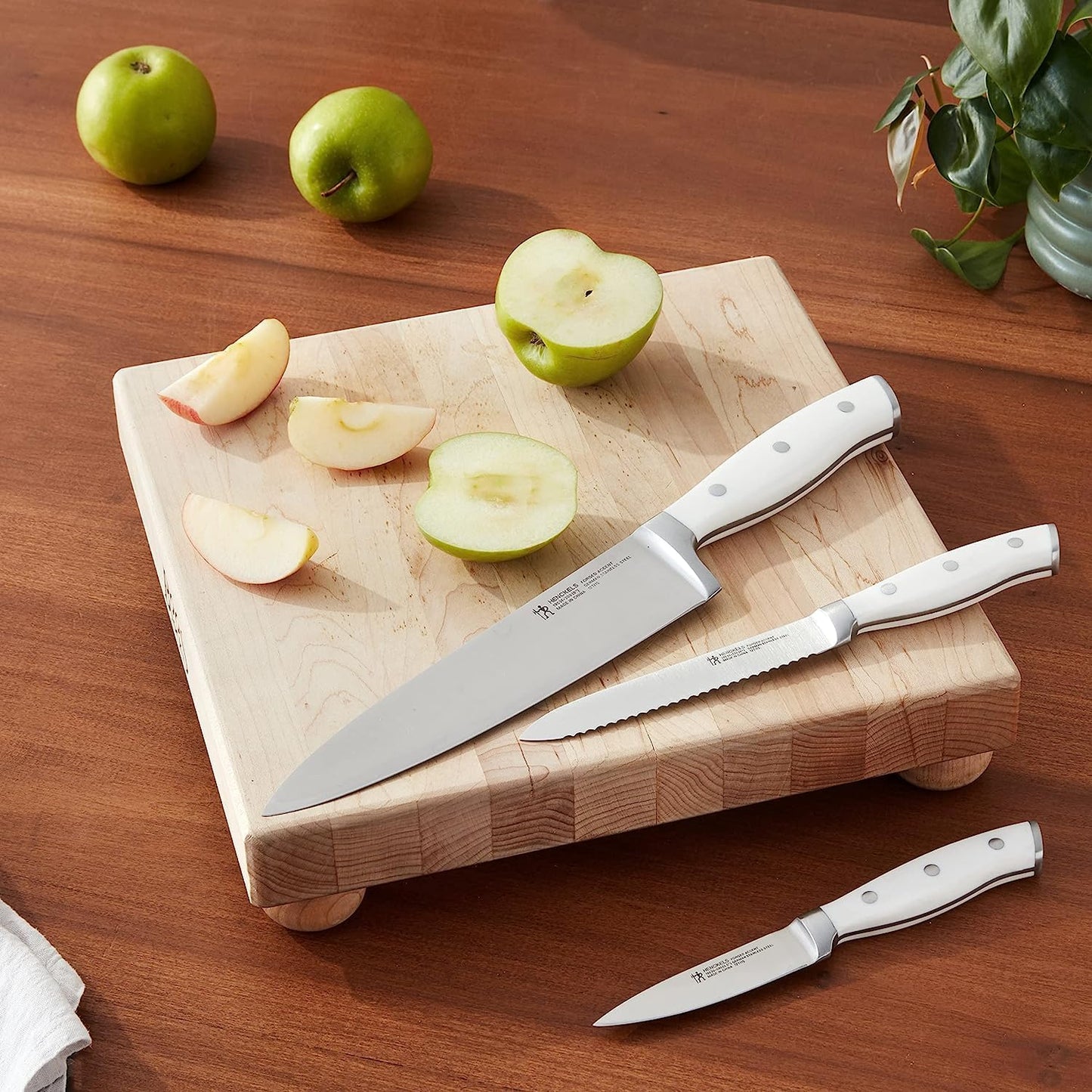 Forged Accent Razor-Sharp 2-pc Paring Knife Set, White Handle, German Engineered Informed by 100+ Years of Mastery