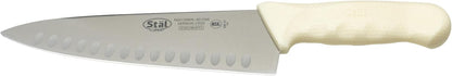 8" Commercial-Grade Chef's Knife with Hollow Handle, White