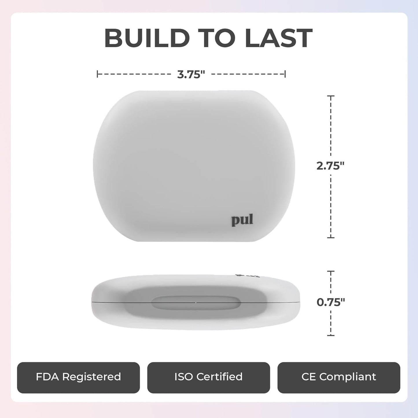 PUL Retainer Case for Invisalign & Clear Aligners - Slim Clear Aligner Case with Secure Magnetic Closure - Travel Retainer Holder for Invisalign Accessories, Mouth Guards & Dentures - Gray