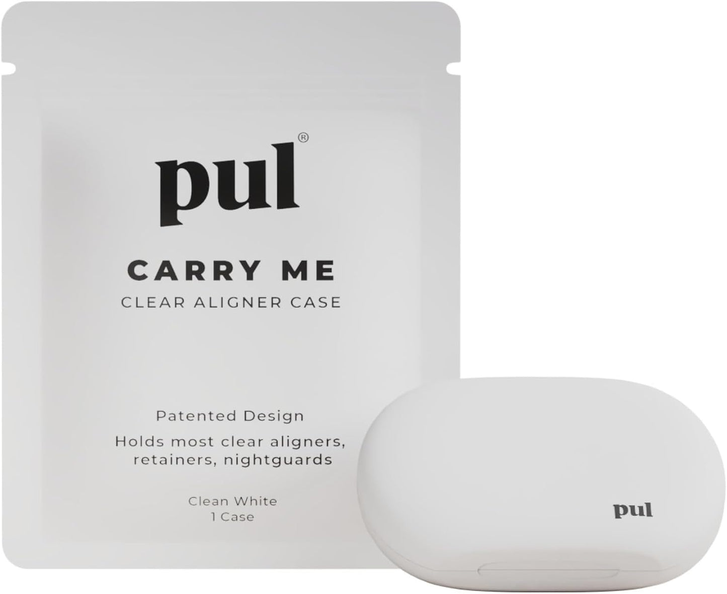 PUL Retainer Case for Invisalign & Clear Aligners - Slim Clear Aligner Case with Secure Magnetic Closure - Travel Retainer Holder for Invisalign Accessories, Mouth Guards & Dentures - Gray