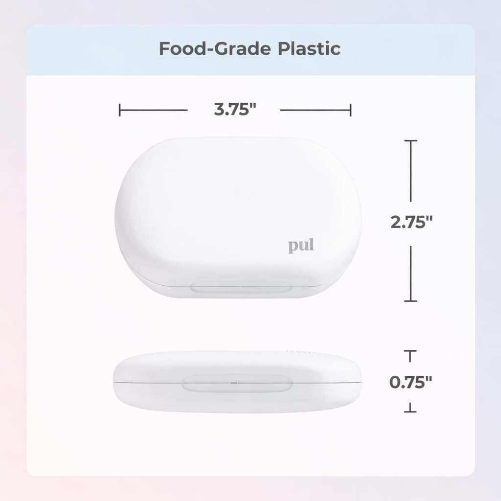 PUL Retainer Case for Invisalign & Clear Aligners - Slim Clear Aligner Case with Secure Magnetic Closure - Travel Retainer Holder for Invisalign Accessories, Mouth Guards & Dentures - Gray
