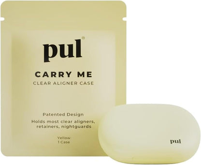 PUL Retainer Case for Invisalign & Clear Aligners - Slim Clear Aligner Case with Secure Magnetic Closure - Travel Retainer Holder for Invisalign Accessories, Mouth Guards & Dentures - Gray