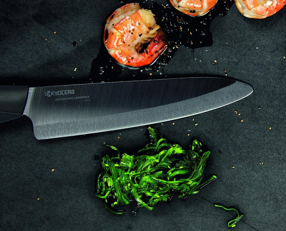 INNOVATIONblack Kitchen Chef's Santoku: All-Purpose Ceramic Blade