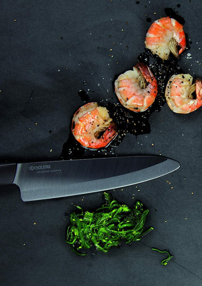 INNOVATIONblack Kitchen Chef's Santoku: All-Purpose Ceramic Blade