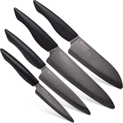 INNOVATIONblack Kitchen Chef's Santoku: All-Purpose Ceramic Blade