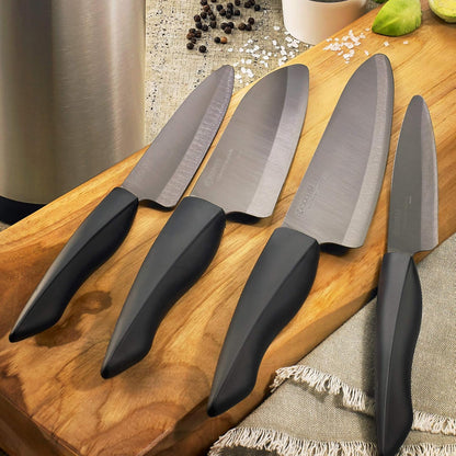 INNOVATIONblack Kitchen Chef's Santoku: All-Purpose Ceramic Blade
