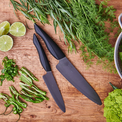 INNOVATIONblack Kitchen Chef's Santoku: All-Purpose Ceramic Blade