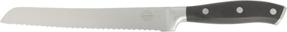 Kitchen Essentials Tasting Kitchen High-Carbon German Steel 7 Piece Full Tang Forged Cutlery Knife Block Set - Eggshell White W/Ashwood Block
