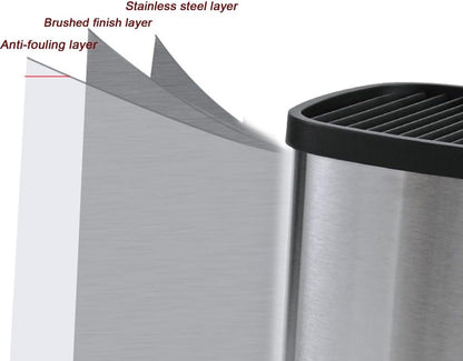 Universal Knife Block Without Knives Knife Block Detachable Knife Storage Space Saver for Kitchen Knife Organizer,Square