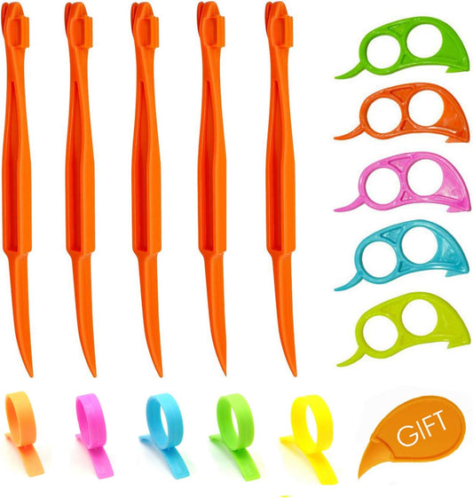 Orange Peeler Set Orange Peeler Easy Open Citrus Lemon Citrus Peel Cutter Vegetable Slicer Fruit Tools Kitchen Gadgets (15 Pack Colorful)