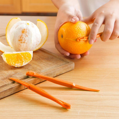 Orange Peeler Set Orange Peeler Easy Open Citrus Lemon Citrus Peel Cutter Vegetable Slicer Fruit Tools Kitchen Gadgets (15 Pack Colorful)