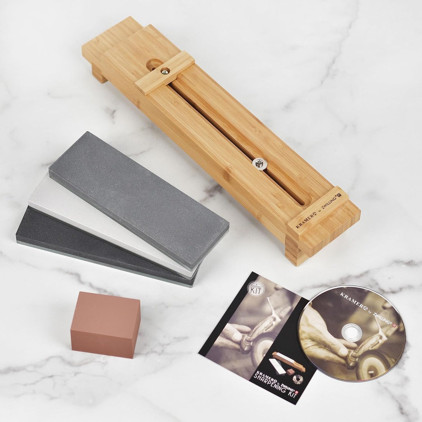 KRAMER 6-pc Glass Water Stone Sharpening Set