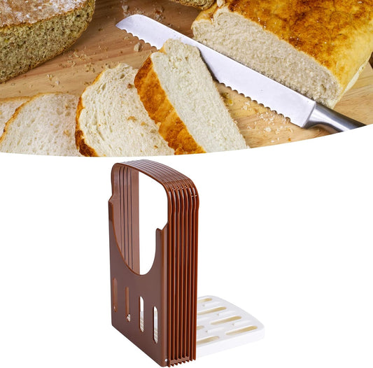 Adjustable Bread Slicer, Foldable Ham Cutter with Non-Slip Base Multi-Purpose for Cheese