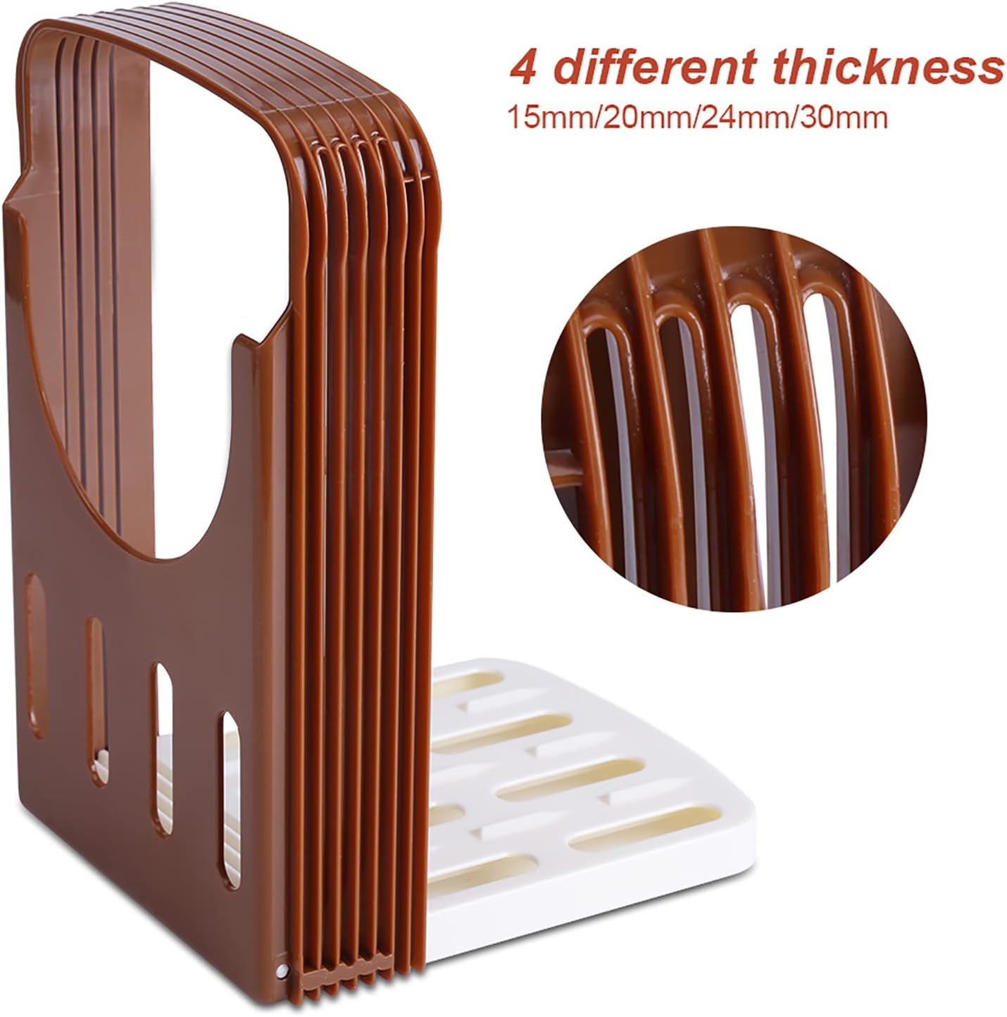 Adjustable Bread Slicer, Foldable Ham Cutter with Non-Slip Base Multi-Purpose for Cheese