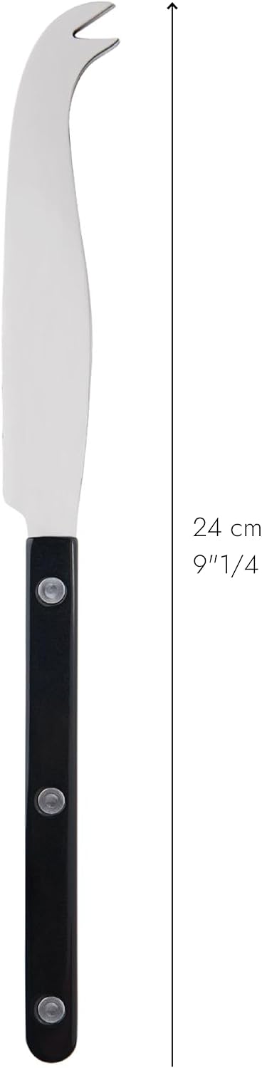 Cheese Knife 9.4 inches - Bistrot Collection - All Cheeses - Stainless Steel & Nylon - Dishwasher Safe - Navy Blue - Brilliant Finish