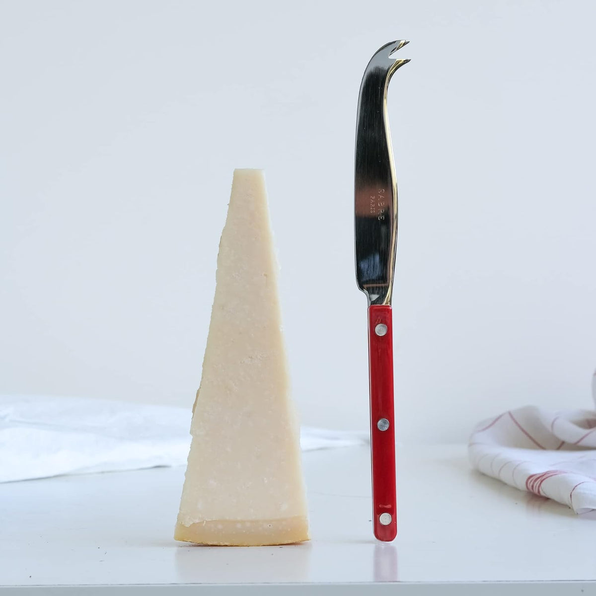 Cheese Knife 9.4 inches - Bistrot Collection - All Cheeses - Stainless Steel & Nylon - Dishwasher Safe - Navy Blue - Brilliant Finish