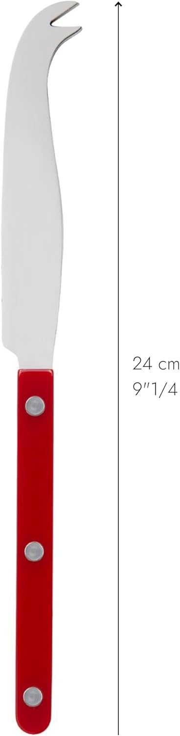 Cheese Knife 9.4 inches - Bistrot Collection - All Cheeses - Stainless Steel & Nylon - Dishwasher Safe - Navy Blue - Brilliant Finish