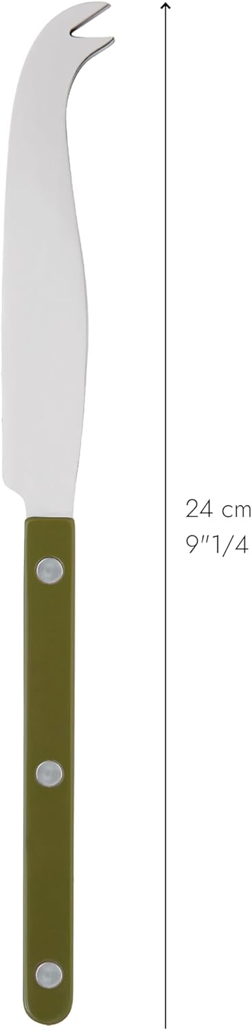 Cheese Knife 9.4 inches - Bistrot Collection - All Cheeses - Stainless Steel & Nylon - Dishwasher Safe - Navy Blue - Brilliant Finish