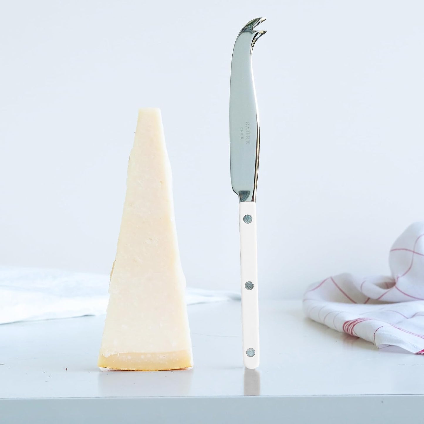 Cheese Knife 9.4 inches - Bistrot Collection - All Cheeses - Stainless Steel & Nylon - Dishwasher Safe - Navy Blue - Brilliant Finish