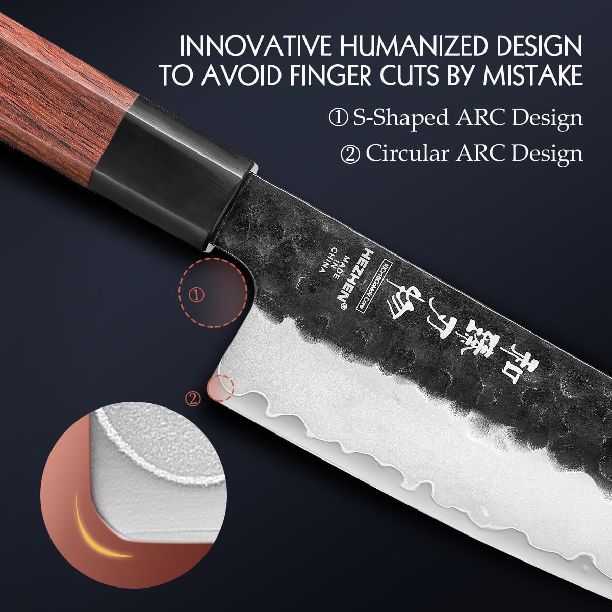 5.3" Utility Knife, Clad Steel Composite Forging Steel Universal Knife, Petty Knife Paring Fruit Peeling,Japanese Style Kitchen Knife,Natural Wood Octagonal Handle