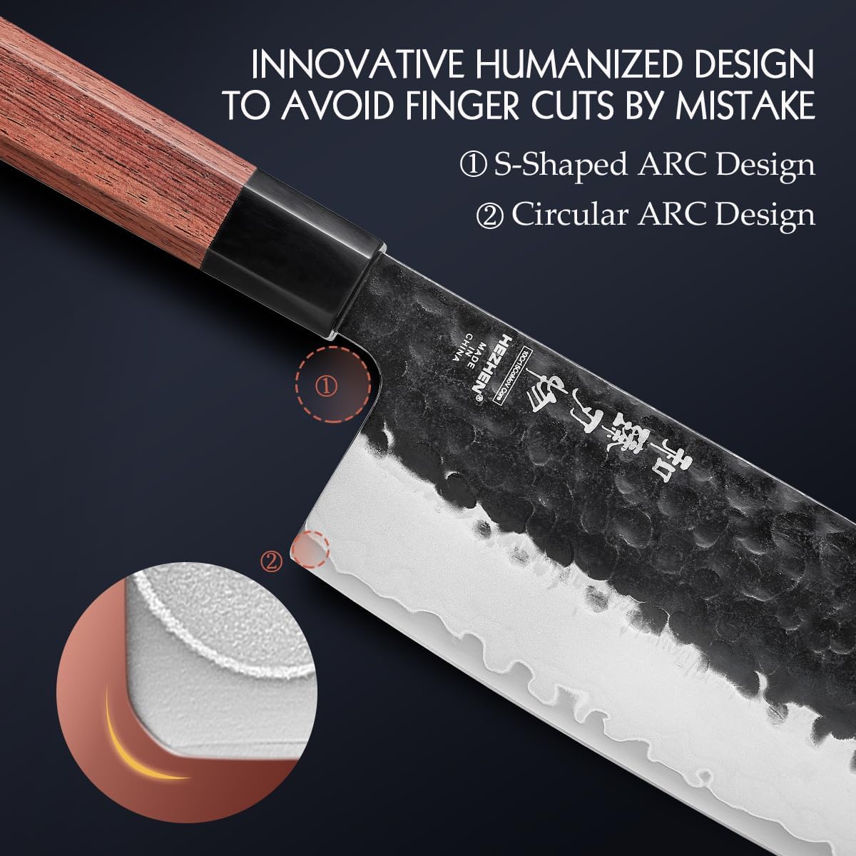5.3" Utility Knife, Clad Steel Composite Forging Steel Universal Knife, Petty Knife Paring Fruit Peeling,Japanese Style Kitchen Knife,Natural Wood Octagonal Handle