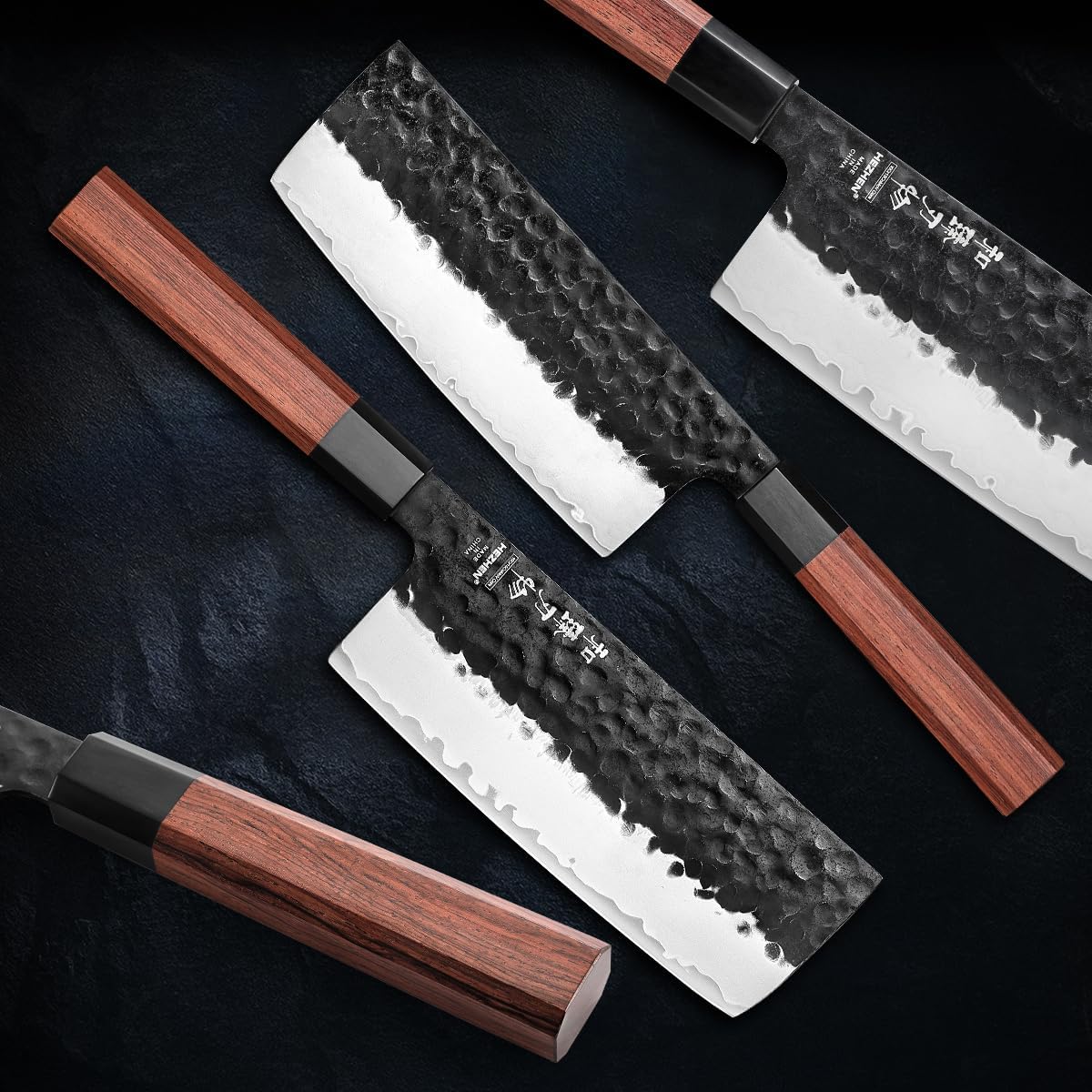 5.3" Utility Knife, Clad Steel Composite Forging Steel Universal Knife, Petty Knife Paring Fruit Peeling,Japanese Style Kitchen Knife,Natural Wood Octagonal Handle