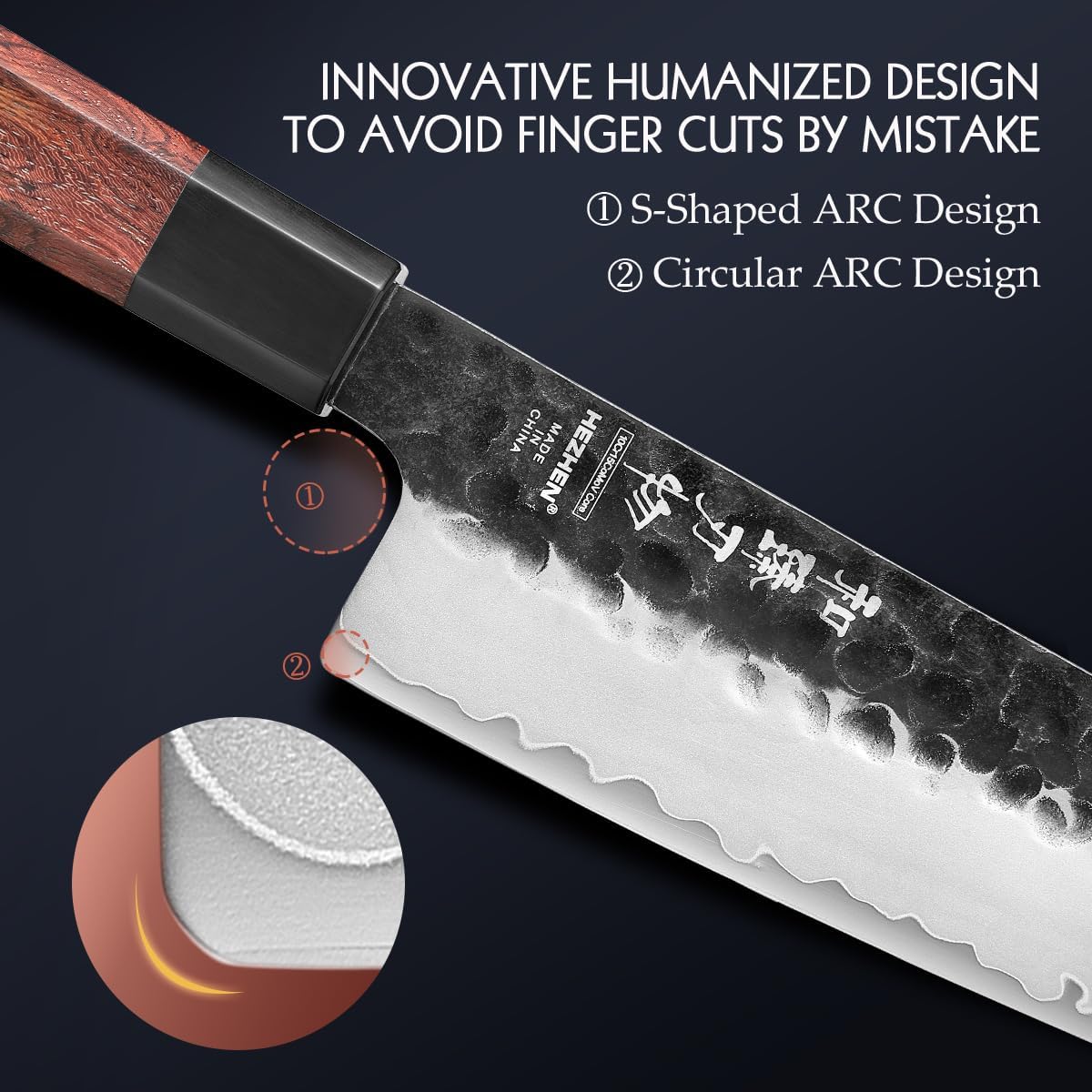 5.3" Utility Knife, Clad Steel Composite Forging Steel Universal Knife, Petty Knife Paring Fruit Peeling,Japanese Style Kitchen Knife,Natural Wood Octagonal Handle