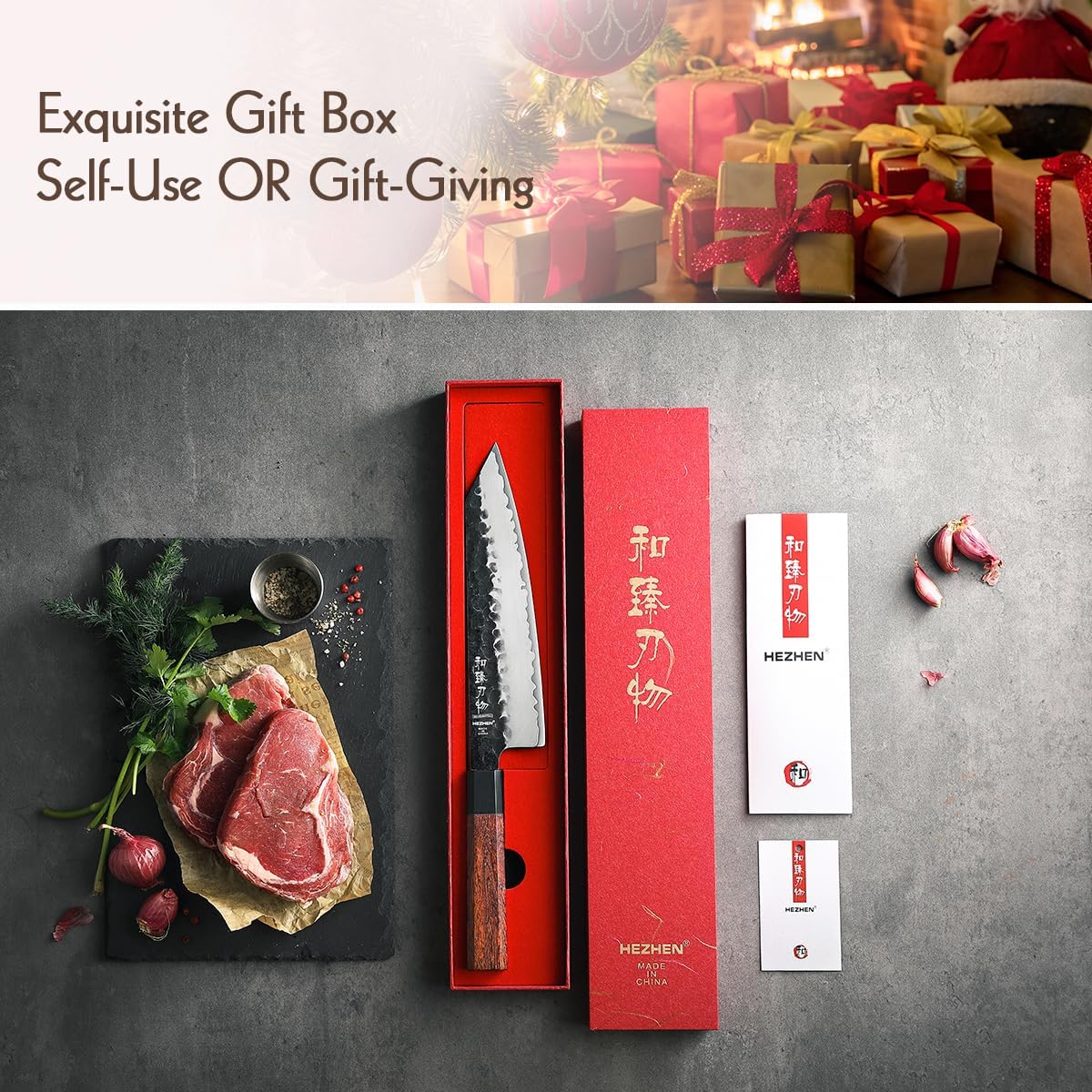 5.3" Utility Knife, Clad Steel Composite Forging Steel Universal Knife, Petty Knife Paring Fruit Peeling,Japanese Style Kitchen Knife,Natural Wood Octagonal Handle