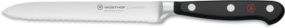WÜSTHOF Classic 5" Serrated Utility Knife, Black