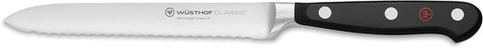 WÜSTHOF Classic 5" Serrated Utility Knife, Black