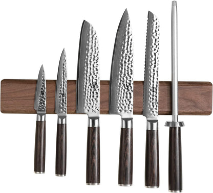 In-drawer Knife Block, Natural Acacia Knife Drawer Oganizer, Insert-Kitchen Storage Holder, 11 Slots, Holds up to 11 Various Size Knives, Countertop Saving&Knife Protective