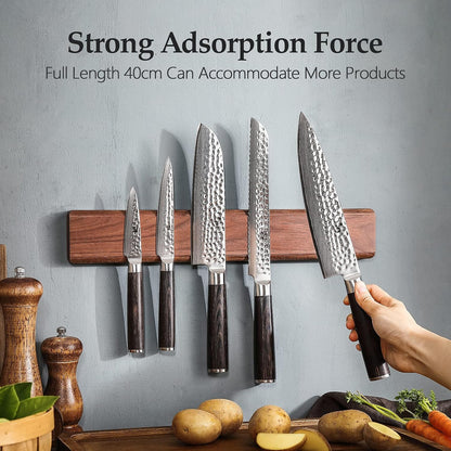 In-drawer Knife Block, Natural Acacia Knife Drawer Oganizer, Insert-Kitchen Storage Holder, 11 Slots, Holds up to 11 Various Size Knives, Countertop Saving&Knife Protective