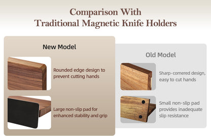 In-drawer Knife Block, Natural Acacia Knife Drawer Oganizer, Insert-Kitchen Storage Holder, 11 Slots, Holds up to 11 Various Size Knives, Countertop Saving&Knife Protective