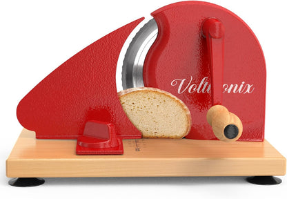 Manual Bread Slicer for Homemade Bread, Sourdough Bread Slicer With Hand Crank, Scale Line and Suction Cup, Serrated Blade, Adjustable Thickness, Evenly Slicing