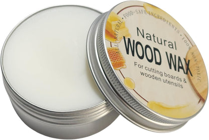 Natural Wood Wax For Cutting Boards, Butcher Blocks, Wooden Spoons and Bowls, 2.82 oz