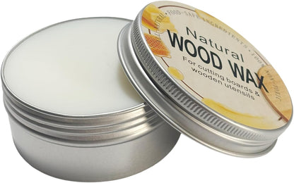 Natural Wood Wax For Cutting Boards, Butcher Blocks, Wooden Spoons and Bowls, 2.82 oz
