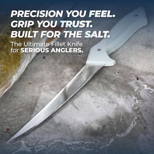Fillet Knife - 7-9" Fillet Knives For Fish - Razor Sharp Boning Knife - Saltwater and Freshwater Fishing - ultra elasticity | G10 Non Slip Grip | Corrosion Resistant