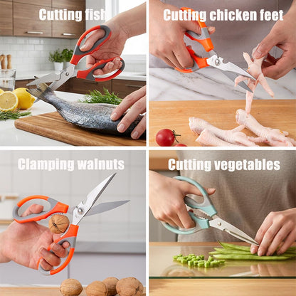 3 Pcs Kitchen Scissors for Food, Multi-function Lightweight Kitchen Scissors Set, Food Cooking Scissors for Meat, Herb, Seafood, Fish, Fruit & Vegetable, Dishwasher Safe