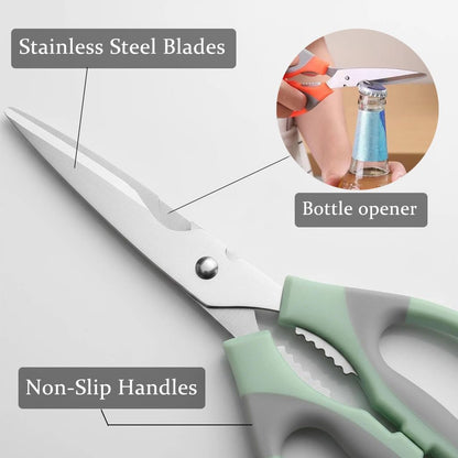 3 Pcs Kitchen Scissors for Food, Multi-function Lightweight Kitchen Scissors Set, Food Cooking Scissors for Meat, Herb, Seafood, Fish, Fruit & Vegetable, Dishwasher Safe