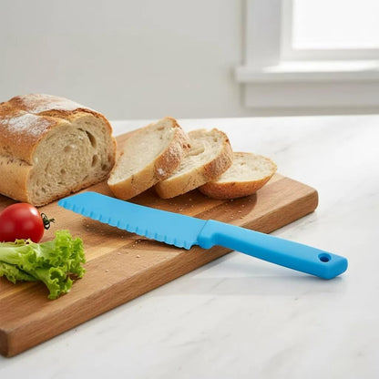 Fox Run Bakeware Safe Knife, Non-Stick Safe Knife For Cake, Brownies & More | Cake & Brownie Cutter Knife That Will Not Damage Your Bakeware | Durable Food Grade Serated Pie & Cake Knife | Baking Gadgets