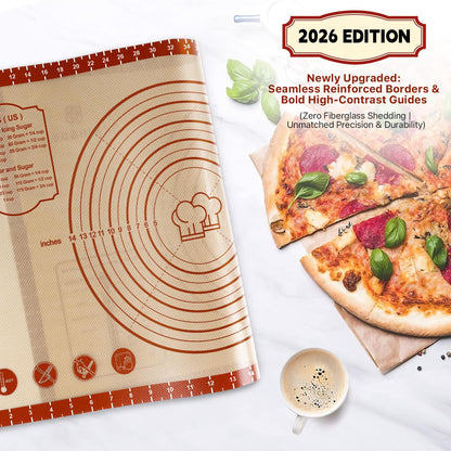 26"x16" Extra Thick Silicone Baking Mat for Pastry and Bread