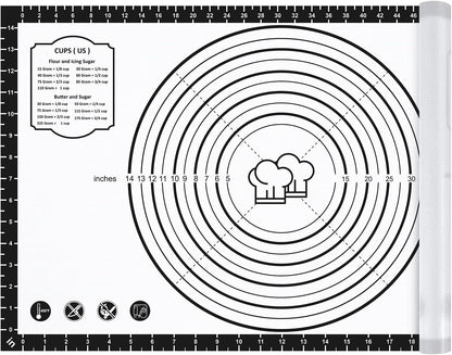 26"x16" Extra Thick Silicone Baking Mat for Pastry and Bread