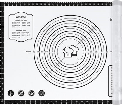 26"x16" Extra Thick Silicone Baking Mat for Pastry and Bread