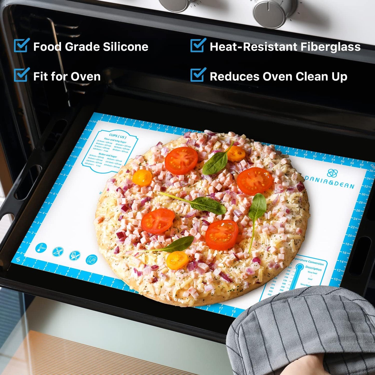 26"x16" Extra Thick Silicone Baking Mat for Pastry and Bread