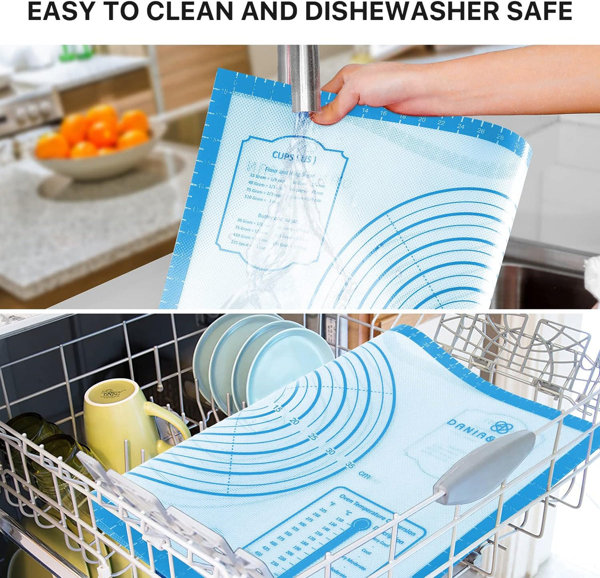 26"x16" Extra Thick Silicone Baking Mat for Pastry and Bread