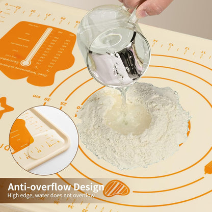 26"x16" Extra Thick Silicone Baking Mat for Pastry and Bread