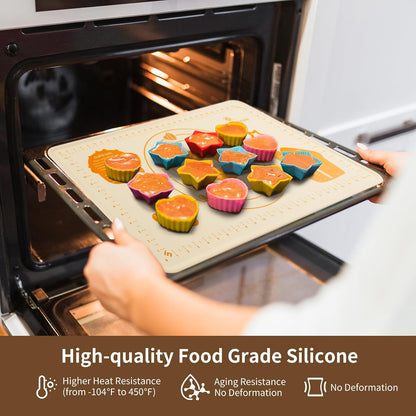 26"x16" Extra Thick Silicone Baking Mat for Pastry and Bread