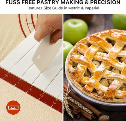 26"x16" Extra Thick Silicone Baking Mat for Pastry and Bread