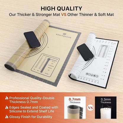 26"x16" Extra Thick Silicone Baking Mat for Pastry and Bread